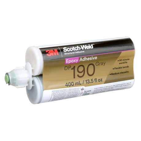 3M Scotch-Weld Epoxy Adhesive DP190, Gray, 400 mL Duo-Pak (DP190) (7100076722)  - (6Pack) - 4