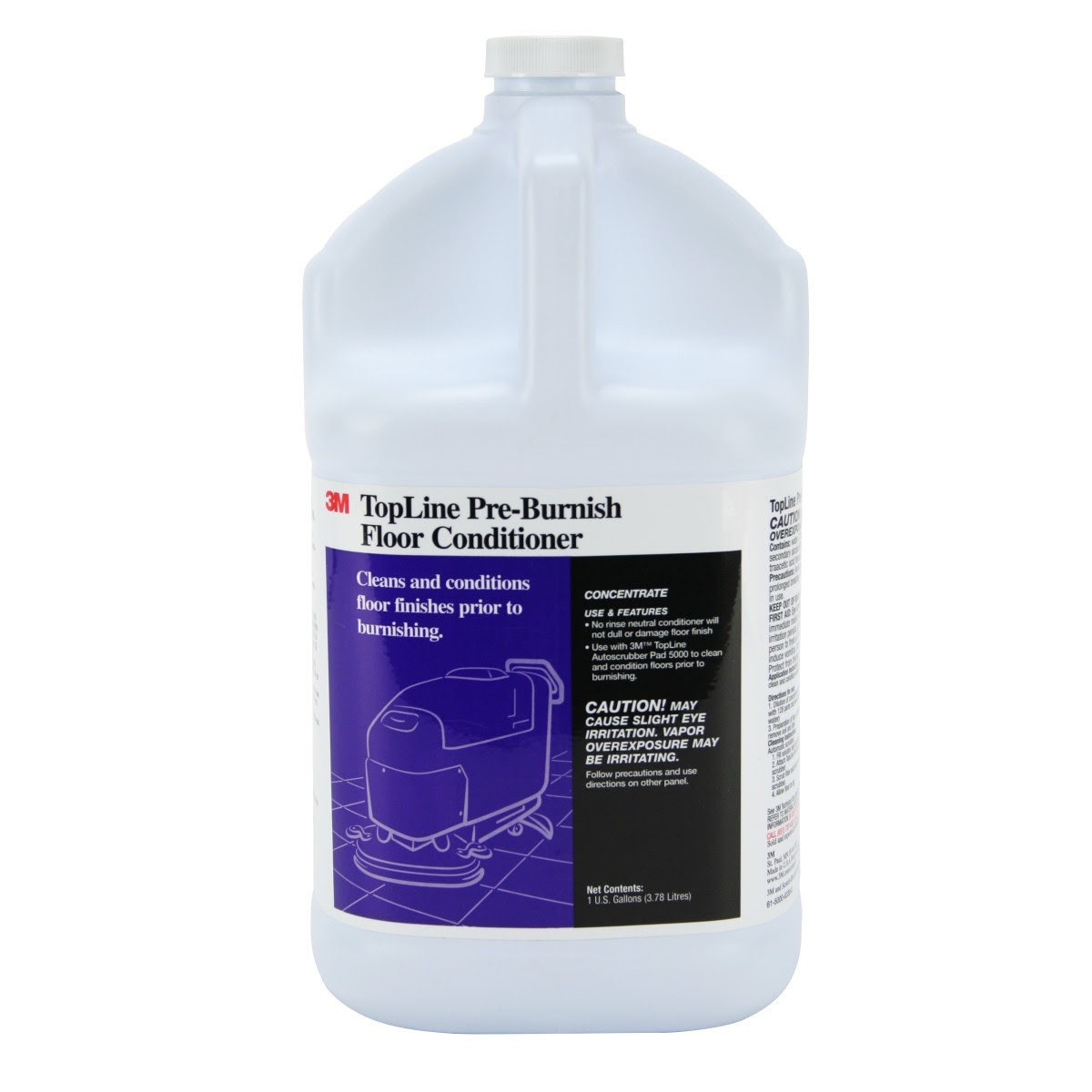 3M Topline Pre-Burnish Floor Conditioner, 1 Gallon (7100077222)  - (4Pack)
