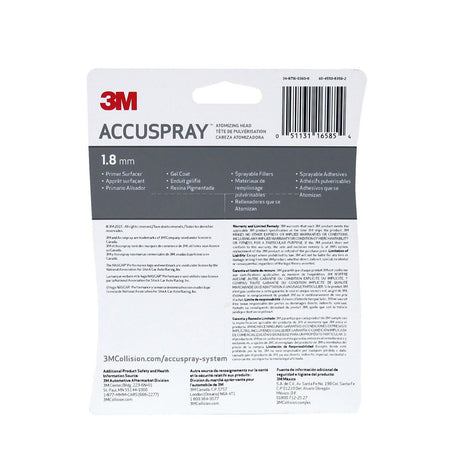 3M 16585 Atomizing Head, Clear, 1.8 mm (7100078990) (100 Pack) - 2