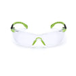3M S1201SGAF Solus 1000 Safety Glasses, Clear Polycarbonate Lens, Scotchgard Anti-Fog Anti-Scratch, Green/Black Half-Frame, Padded Temples, Soft Nosebridge, ANSI Z87.1 UV Protection (7100079049)  - (20Pack)