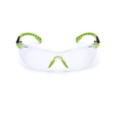 3M S1201SGAF Solus 1000 Safety Glasses, Clear Polycarbonate Lens, Scotchgard Anti-Fog Anti-Scratch, Green/Black Half-Frame, Padded Temples, Soft Nosebridge, ANSI Z87.1 UV Protection (7100079049)  - (20Pack)