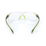3M S1201SGAF Solus 1000 Safety Glasses, Clear Polycarbonate Lens, Scotchgard Anti-Fog Anti-Scratch, Green/Black Half-Frame, Padded Temples, Soft Nosebridge, ANSI Z87.1 UV Protection (7100079049)  - (20Pack) - 2