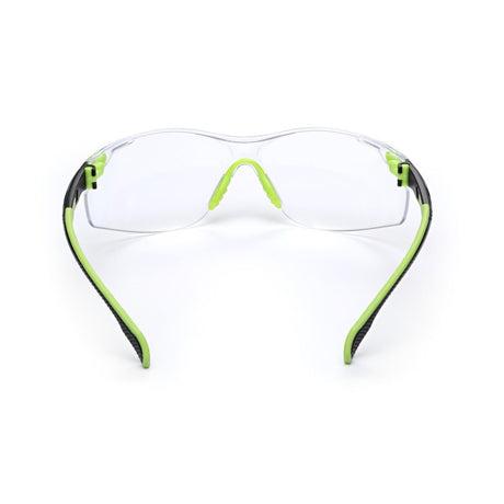 3M S1201SGAF Solus 1000 Safety Glasses, Clear Polycarbonate Lens, Scotchgard Anti-Fog Anti-Scratch, Green/Black Half-Frame, Padded Temples, Soft Nosebridge, ANSI Z87.1 UV Protection (7100079049)  - (20Pack) - 2