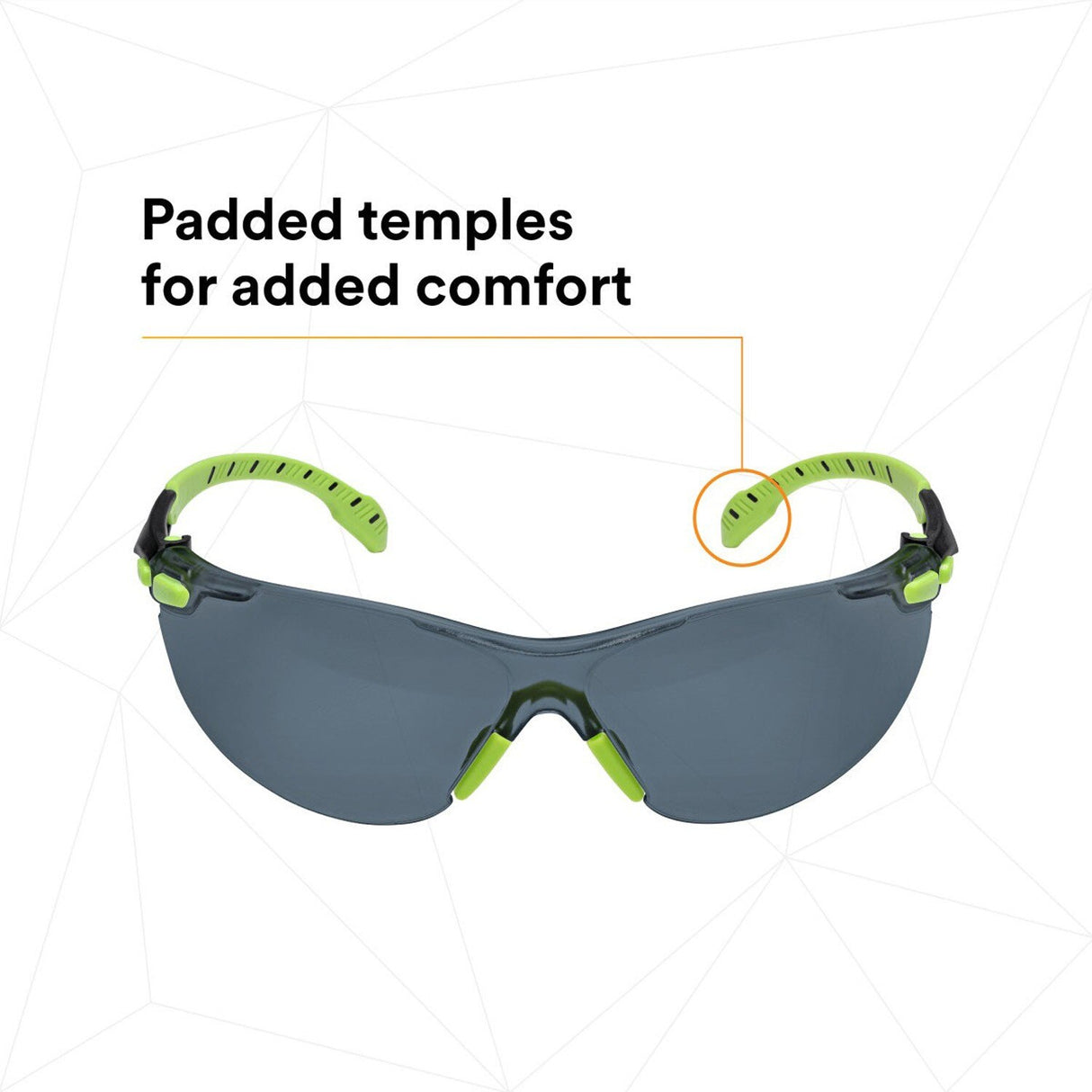 3M S1202SGAF Solus 1000 Series Safety Glasses, Scotchgard Anti-Fog, Gray Lens, Green/Black Frame, ANSI Z87.1, UV Protection (7100079180)  - (20Pack) - 5