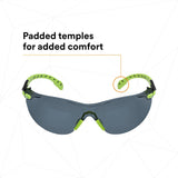 3M S1202SGAF Solus 1000 Series Safety Glasses, Scotchgard Anti-Fog, Gray Lens, Green/Black Frame, ANSI Z87.1, UV Protection (7100079180)  - (20Pack) - 5