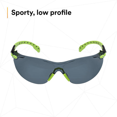 3M S1202SGAF Solus 1000 Series Safety Glasses, Scotchgard Anti-Fog, Gray Lens, Green/Black Frame, ANSI Z87.1, UV Protection (7100079180)  - (20Pack) - 7