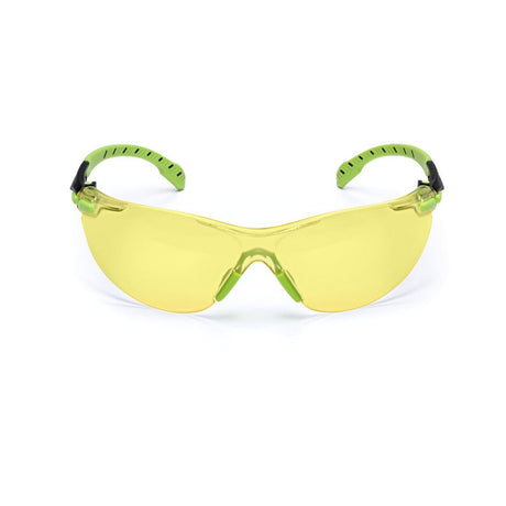 3M S1203SGAF Solus Safety Glasses, 1000 Series, Anti-Fog/Anti-Scratch, Amber Lens, Green/Black Frame, ANSI Z87.1 (7100079181)  - (20Pack)