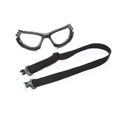 3M S1201SGAF-KT Solus Safety Glasses 1000 Series Scotchgard Anti-Fog, Clear Lens, Green/Black Frame, Removable Foam Gasket and Strap, ANSI Z87 (7100079182)  - (20Pack) - 8