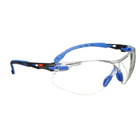 3M S1101SGAF Solus Safety Glasses, 1000 Series, Clear Lens, Blue/Black Frame, ANSI Z87 Impact Rated, Scotchgard Anti-Fog (7100079183)  - (20Pack)