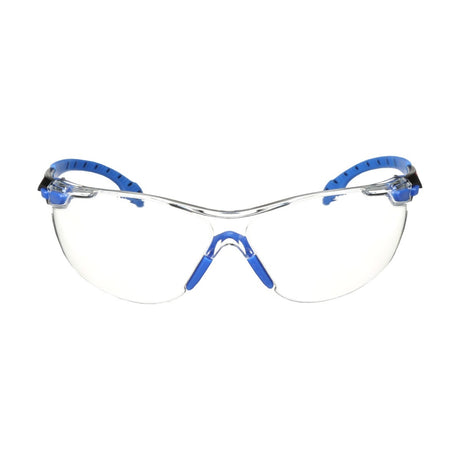 3M S1101SGAF Solus Safety Glasses, 1000 Series, Clear Lens, Blue/Black Frame, ANSI Z87 Impact Rated, Anti-Fog (7100079183) - 3