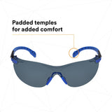 3M S1102SGAF Solus 1000 Series Safety Glasses, Gray Lens, Blue/Black Frame, Scotchgard Anti-Fog, ANSI Z87 UV Protection (7100079184)  - (20Pack) - 5