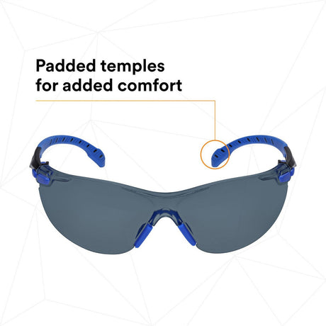 3M S1102SGAF Solus 1000 Series Safety Glasses, Gray Lens, Blue/Black Frame, Scotchgard Anti-Fog, ANSI Z87 UV Protection (7100079184)  - (20Pack) - 5