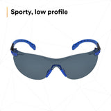 3M S1102SGAF Solus 1000 Series Safety Glasses, Gray Lens, Blue/Black Frame, Scotchgard Anti-Fog, ANSI Z87 UV Protection (7100079184)  - (20Pack) - 6