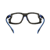 3M Solus Safety Glasses 1000 Series Scotchgard Anti-Fog Clear Lens Blue/Black Frame Removable Foam Gasket and Strap (27189) (7100079186)  - (20Pack) - 4