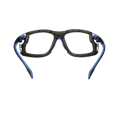 3M Solus Safety Glasses 1000 Series Scotchgard Anti-Fog Clear Lens Blue/Black Frame Removable Foam Gasket and Strap (27189) (7100079186)  - (20Pack) - 4
