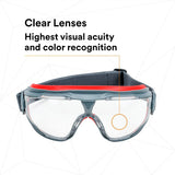 3M GG501SGAF GoggleGear 500 Series Safety Goggles, Clear Lens, Anti-Fog, Indirect Ventilation, Adjustable Cloth Strap, D3/D4 Rated ANSI Z87.1-2015 (7100079187) (1 Pair)  - (10Pack) - 8