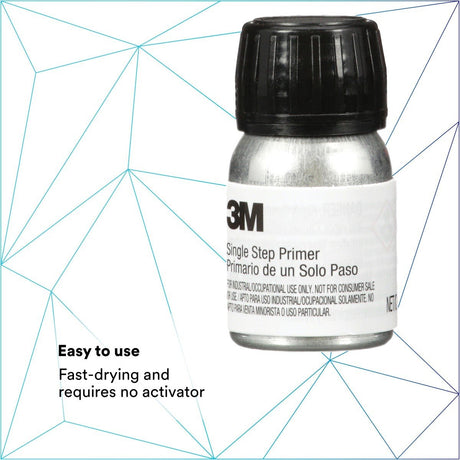 3M 08682 Single Step Primer Black One-Part Urethane UV Resistant 30 mL 1.01 fl oz (08682) (7100079772)  - (6Pack) - 6