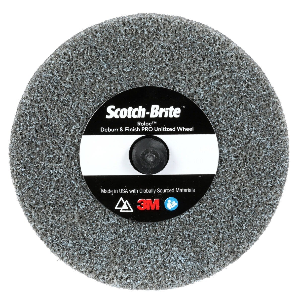 3M DP-UR Scotch-Brite Roloc Deburr & Finish PRO Unitized Wheel, 6C Medium+, TR, 3 in x 1/8 in (7100081366) (40 Pack)
