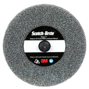 3M DP-UR Scotch-Brite Roloc Deburr & Finish PRO Unitized Wheel, 6C Medium+, TR, 3 in x 1/8 in (7100081366) (40 Pack)