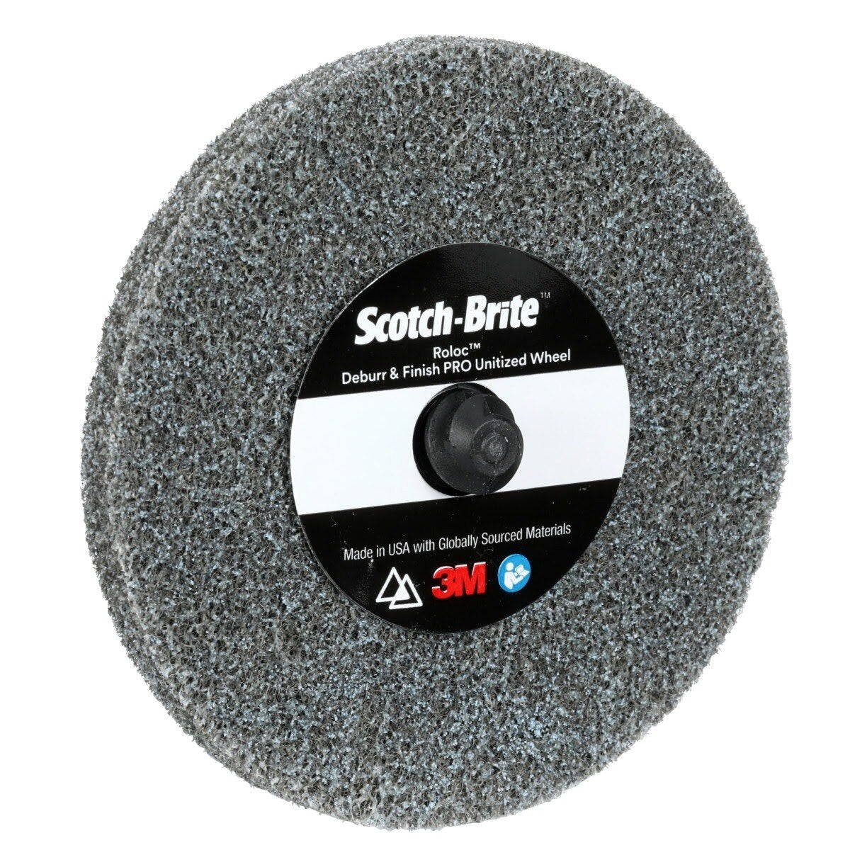 3M DP-UR Scotch-Brite Roloc Deburr & Finish PRO Unitized Wheel, 6C Medium+, TR, 3 in x 1/8 in (7100081366) (40 Pack) - 3