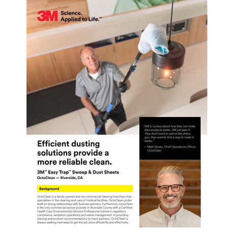 3M Sweep and Dust Sheets, White, 8 in x 6 in, Disposable Floor Duster for Dry or Wet Surfaces (7100081546) (480 Pack) - 10