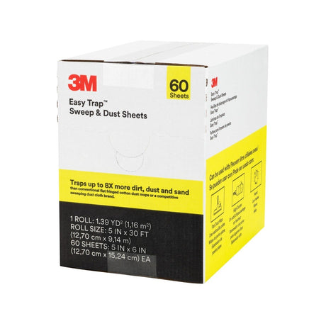 3M Easy Trap Sweep and Dust Sheets, White, 5 in x 6 in, 60 Sheets (7100081547) (480 Pack) - 2