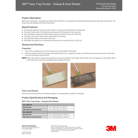 3M Easy Trap Sweep and Dust Sheets, White, 5 in x 6 in, 60 Sheets (7100081547) (480 Pack) - 10