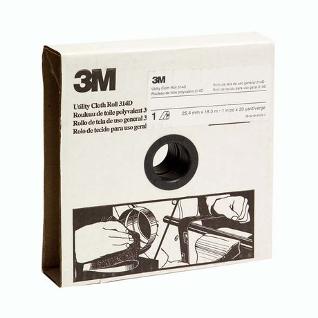 3M 314D Utility Cloth Roll , 1-1/2 in x 20 yd P400 J-weight (7100081717)  - (5Pack)