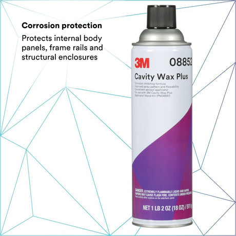 3M 08852 Cavity Wax Plus Aerosol, 18 fl oz, Self-Healing Corrosion Protection (7100081897)  - (4Pack) - 9