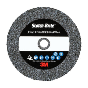 3M DP-UW Scotch-Brite Deburr & Finish PRO Unitized Wheel, 6C Medium+, 1 in x 1 in x 3/16 in (7100083512) (50 Pack)