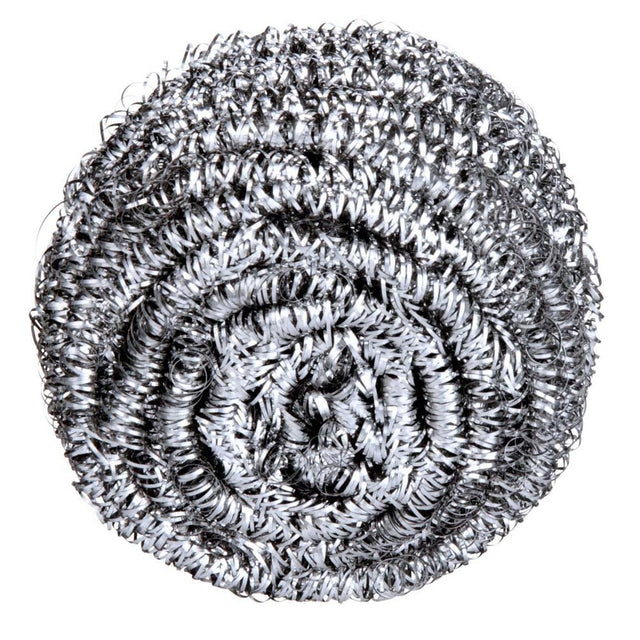 3M 84 Scotch-Brite Stainless Steel Scrubber , heavy-duty metal scrub ball for pots, pans and grills (7100083743)  - (12Pack)