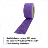 3M 737U Cubitron II Hookit Clean Sanding Abrasive Sheet Roll, Multi-Hole, 40+, Purple, 70 mm x 8 m (34440) (7100086671)  - (5Pack) - 5