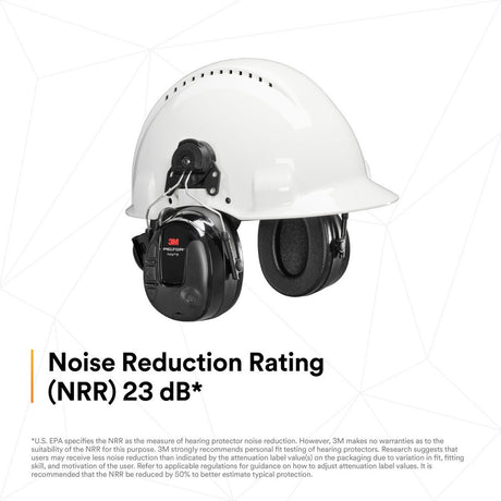 3M MT13H221P3E PELTOR ProTac III Headset, 23 dB NRR, Microphone, 3.5mm, Wireless, Environmental Listening, Professional-Quality Hearing Protection, Hard Hat Attached, Black (7100088423)  - (10Pack) - 6