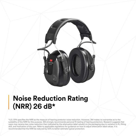 3M MT13H221A ProTac III Electronic Hearing Protector Headset with 3.5 mm External Audio Input and Environmental Listening, Headband, Black (7100088424) - 5