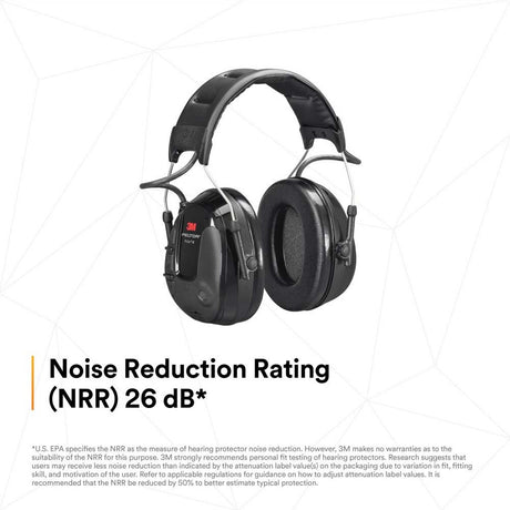 3M MT13H221A ProTac III Electronic Hearing Protector Headset with 3.5 mm External Audio Input and Environmental Listening, Headband, Black (7100088424) (10 Pack) - 5
