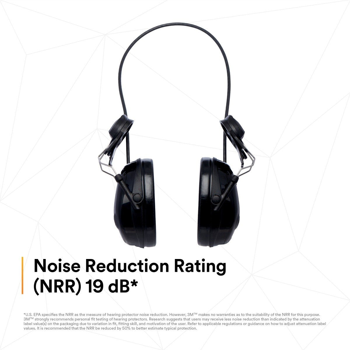 3M MT13H220P3E PELTOR ProTac III Slim Hard Hat Mounted Electronic Hearing Protector with 3.5mm Input Black (7100088455)  - (10 Pack) - 5