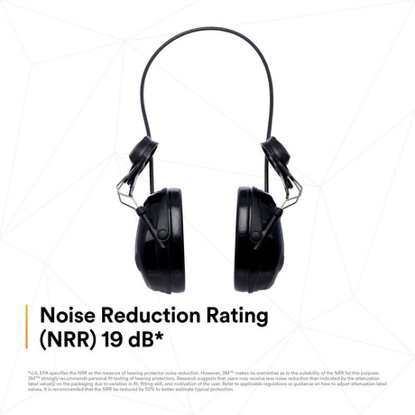 3M MT13H220P3E PELTOR ProTac III Slim Hard Hat Mounted Electronic Hearing Protector with 3.5mm Input Black (7100088455)  - (10 Pack) - 5
