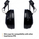3M MT13H220P3E PELTOR ProTac III Slim Hard Hat Mounted Electronic Hearing Protector with 3.5mm Input Black (7100088455)  - (10 Pack) - 10