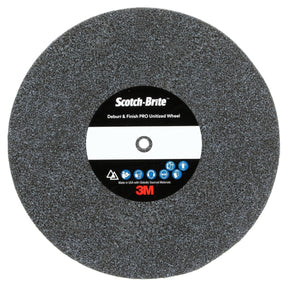3M DP-UW Scotch-Brite Deburr & Finish PRO Unitized Wheel, 6C Medium+, 6 in x 1/4 in x 1 in (7100088614) (8 Pack)