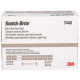 3M HP-HP 7448 Scotch-Brite Ultra Fine Hand Pad, SiC, Gray, 6 in x 9 in (7100089226) (60 Pack) - 10