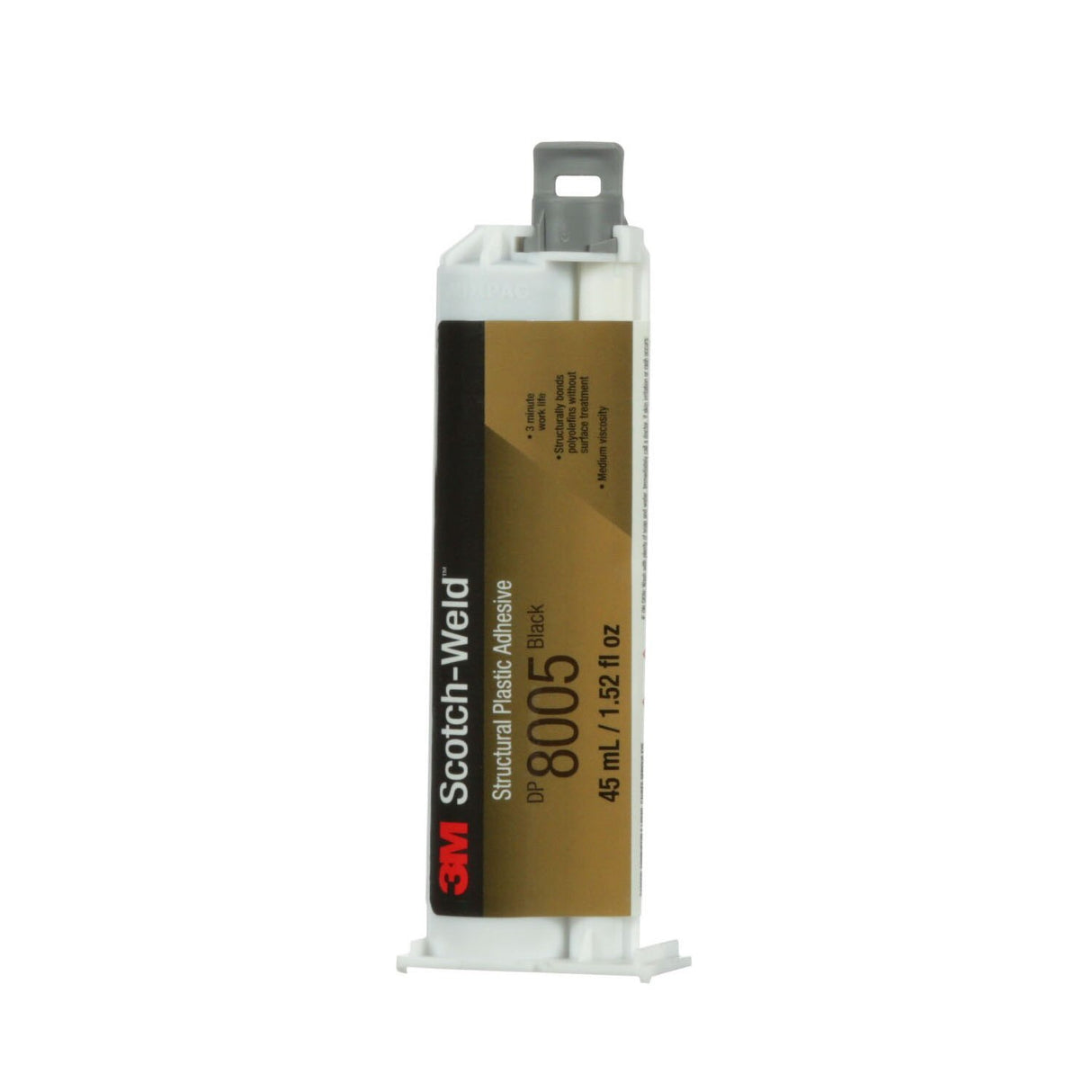 3M 8005 Structural Plastic Adhesive DP8005, Black, 45 mL Duo-Pak (7100089475)  - (12Pack)