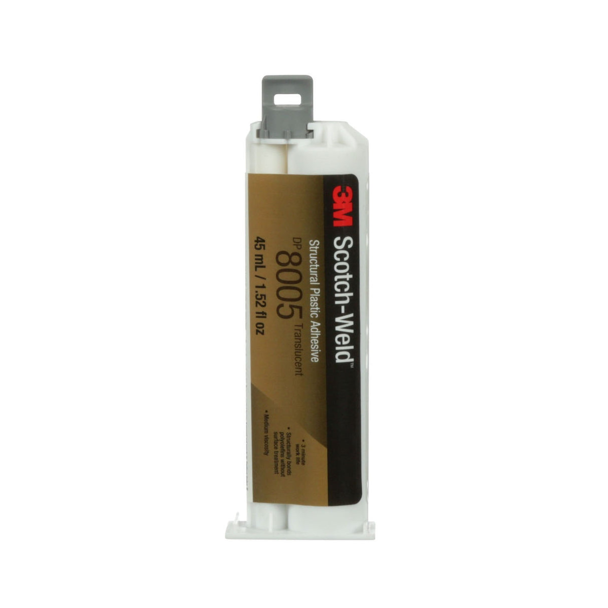 3M 8005 Structural Plastic Adhesive DP8005, Black, 45 mL Duo-Pak (7100089475)  - (12Pack) - 3