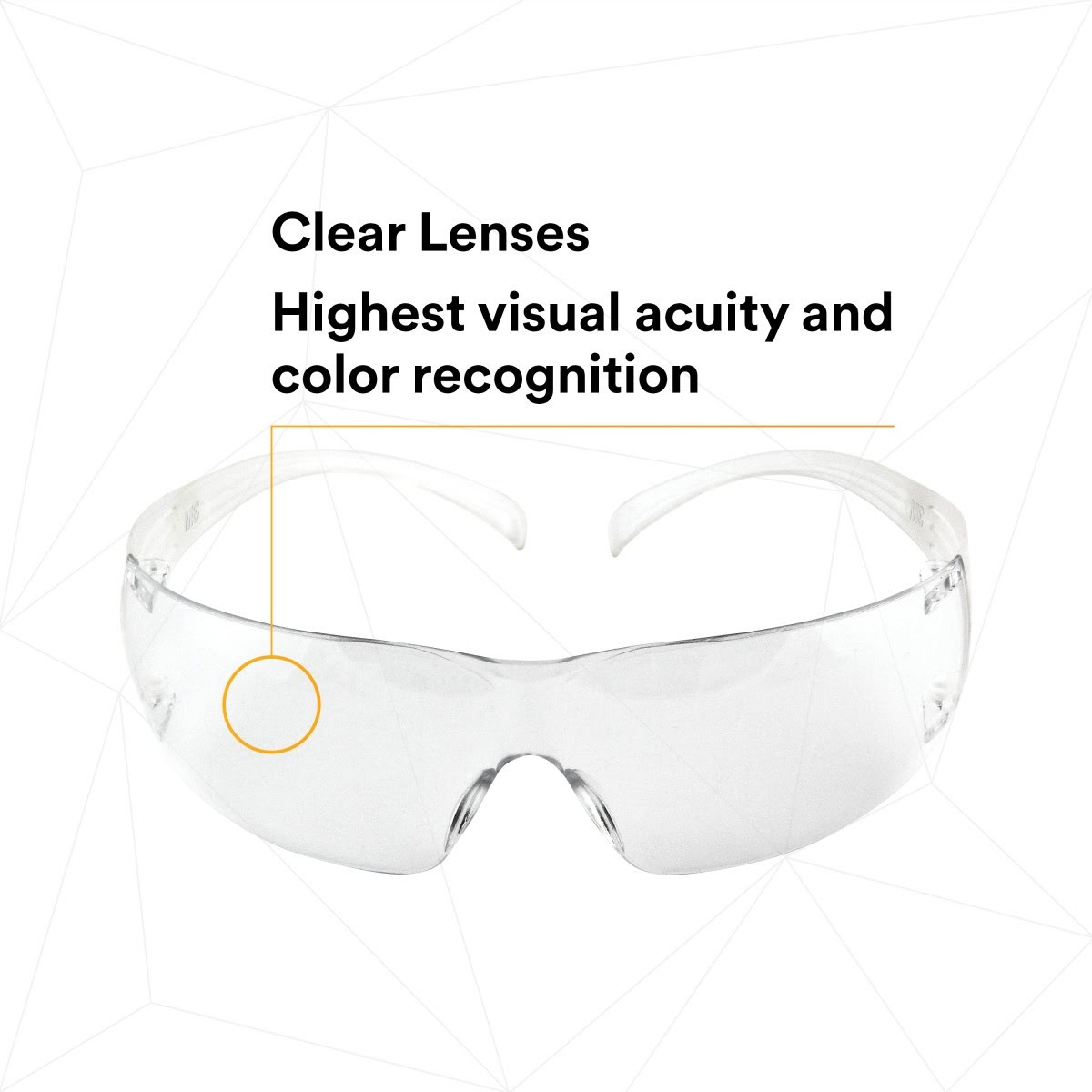 3M SF201AF SecureFit Safety Glasses, ANSI Z87, Anti Fog Plus Anti Scratch Clear Lens, Clear Frame, Flexible Temples (7100090435)  - (20Pack) - 6