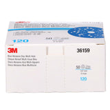3M 321U 36159 Hookit Blue Abrasive Disc, Multi-Hole, 120 Grit, 5 in Diameter, Paper Backing (7100090976) (16 Pack) - 8