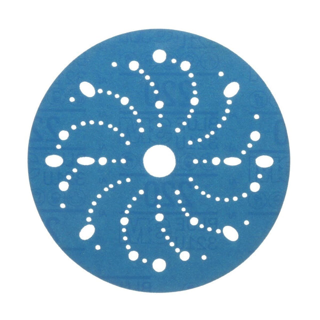 3M 321U 36177 Hookit Blue Abrasive Disc Multi-hole 220 Grit Blue 6 in (7100091095) (200 Pack)