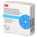 3M 321U 36183 Hookit Blue Abrasive Multi-Hole Disc, 6 in, 600 Grade, Paint and Blend Preparation (7100091110) (200 Pack) - 8