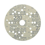 3M 321U 36162 Hookit Blue Abrasive Disc, Multi-Hole, 5 in, 220 Grade (7100091236) (200 Pack) - 5
