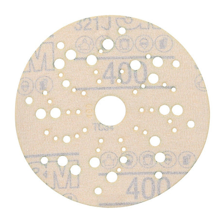 3M 321U 36166 Hookit Blue Abrasive Disc, 400 Grit, Multi-Hole, 5 in Diameter (7100091239) (200 Pack) - 6
