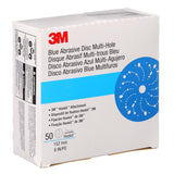 3M 321U 36172 Hookit Blue Abrasive Disc, Multi-Hole, 6 in, 80 Grade (7100091244) (200 Pack) - 9