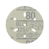 3M 321U 36142 Hookit Blue Abrasive Disc, Multi-hole, 3 in, 80 Grit (7100091341) (200 Pack) - 2